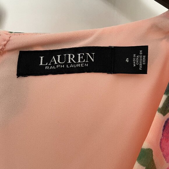 Ralph Lauren Floral Ruffle-Trim Georgette Gown - Picture 6 of 9